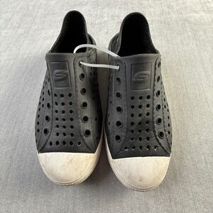 Skechers Kids Black EVA Perforated Slip On Water Shoes Sneakers Size 3
